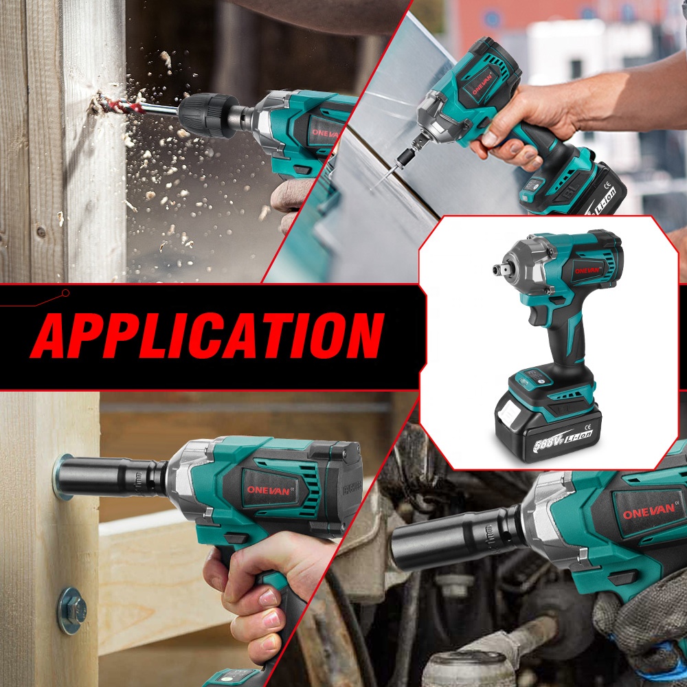 Power Tools Electrical - Kunci Impact Elektrik Tanpa Sikat Torsi