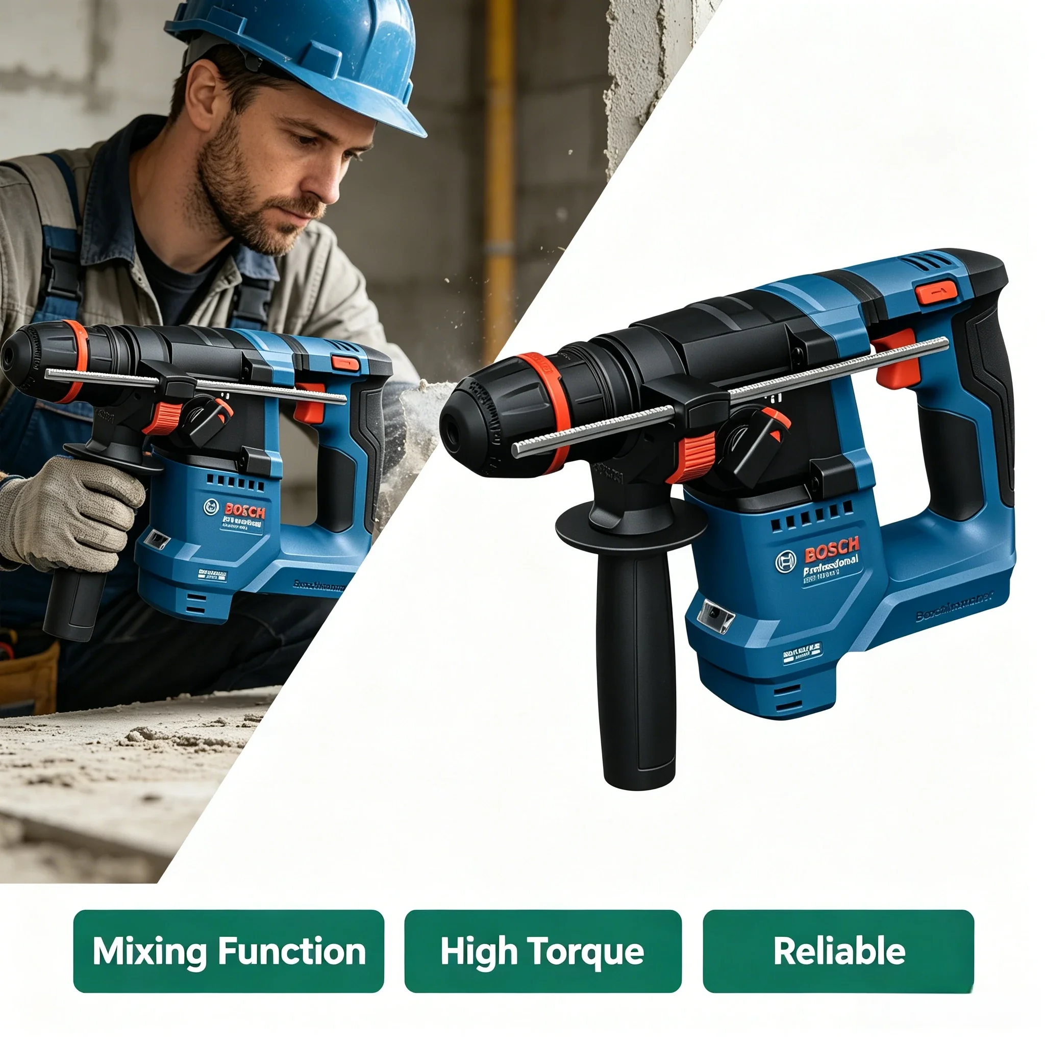 BOSCH GBH 18V-18X, Palu Putar  - Power Tools Professional ulasan dan harga